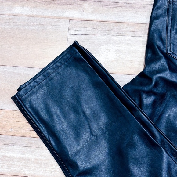 DYNAMITE Faux leather black high rise pants - Picture 4 of 10